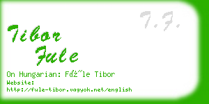 tibor fule business card